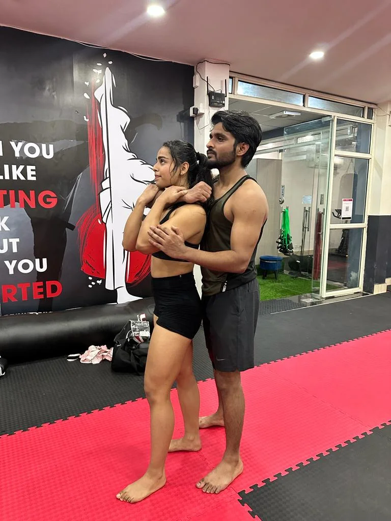 Professional self defence classes in Gurgaon teaching real-world self defense techniques at StrikeHive Martial Arts Academy